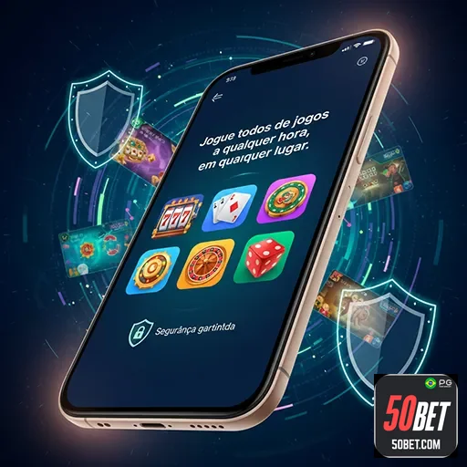 Jogador aproveitando jogos de cassino pelo app no celular